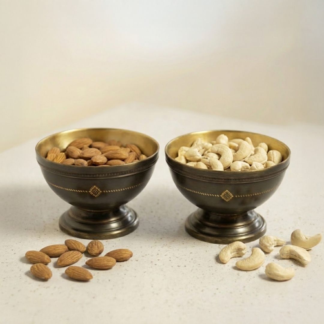 Antique finish Serving Bowl made with Pure Brass | Traditionally designed serveware