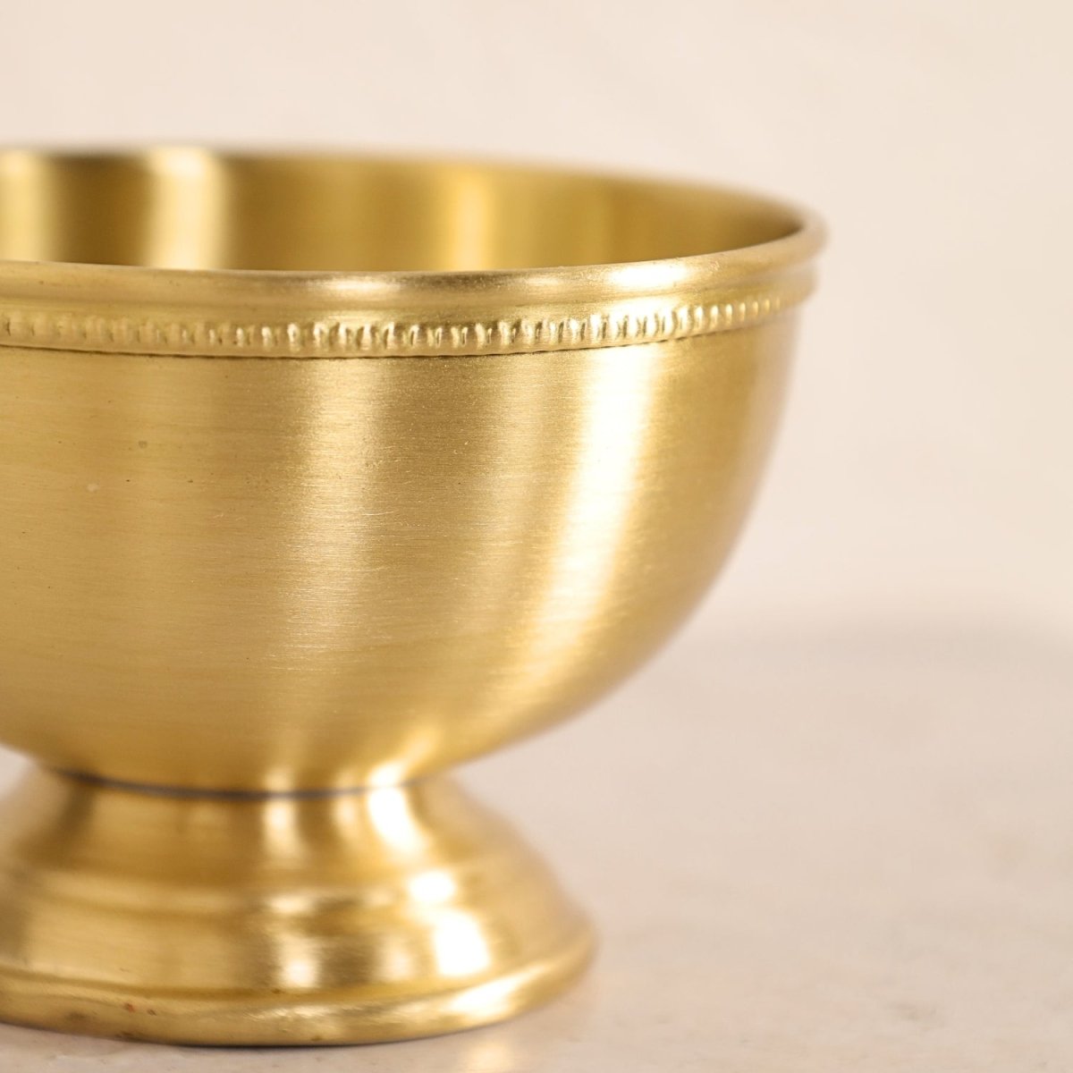 Handcrafted pure brass serving bowl with traditional etching, ideal for puja, prasadam, or serving dry fruits, adding timeless Indian elegance. Set of 1