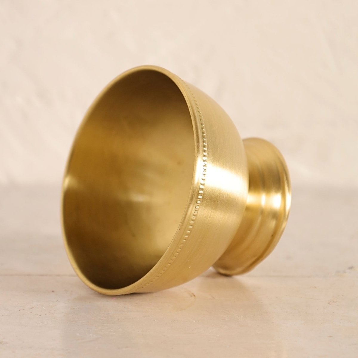 Handcrafted pure brass serving bowl with traditional etching, ideal for puja, prasadam, or serving dry fruits, adding timeless Indian elegance. Set of 1