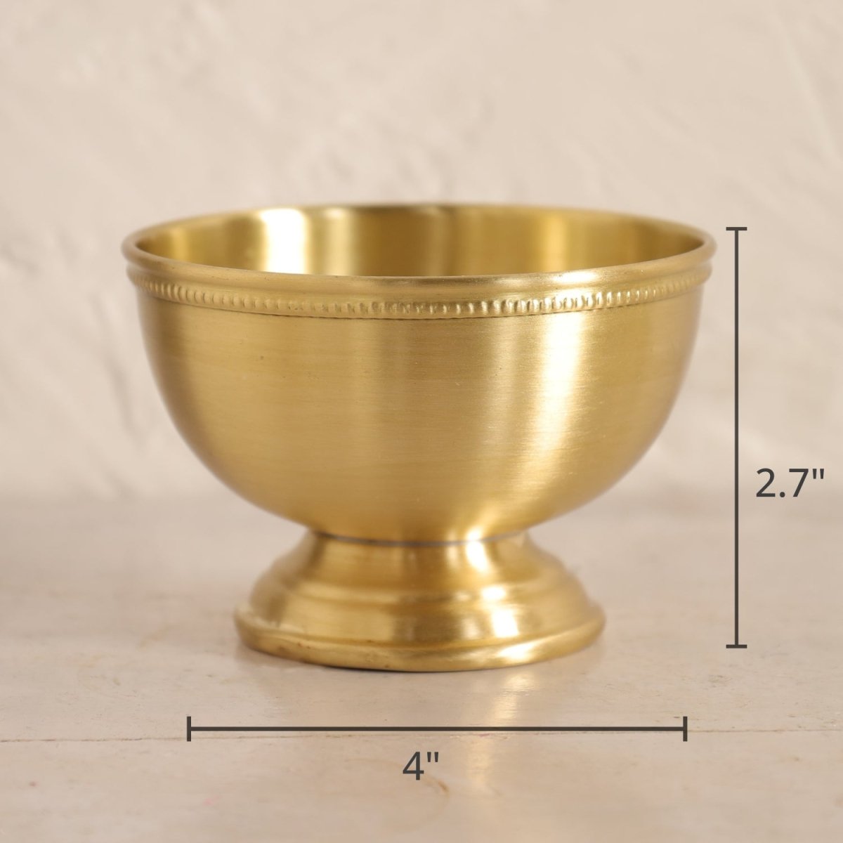 Handcrafted pure brass serving bowl with traditional etching, ideal for puja, prasadam, or serving dry fruits, adding timeless Indian elegance. Set of 1