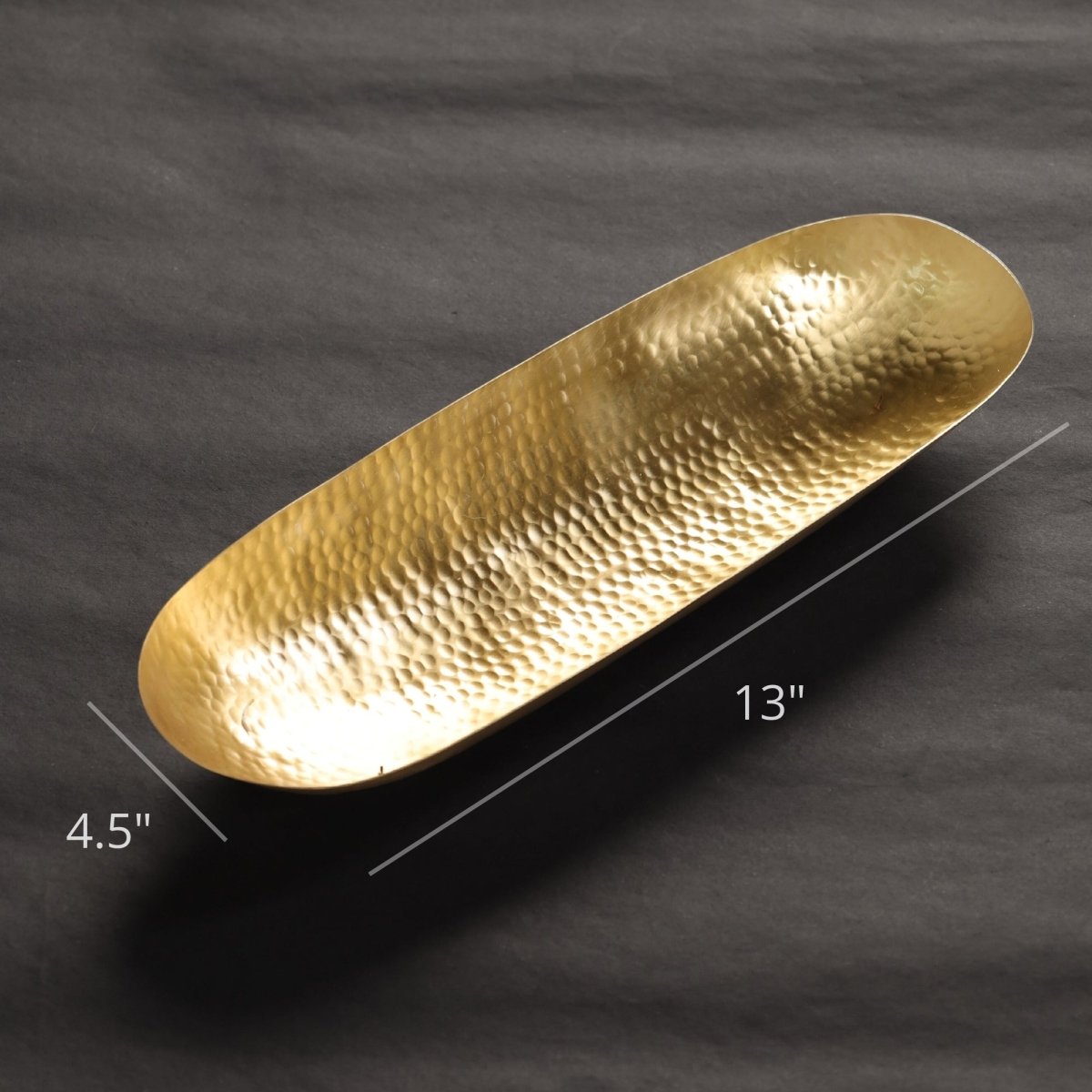 Handcrafted Pure Brass Serving Tray Platter with traditional etching, ideal for kitchen and table, adding timeless Indian elegance.