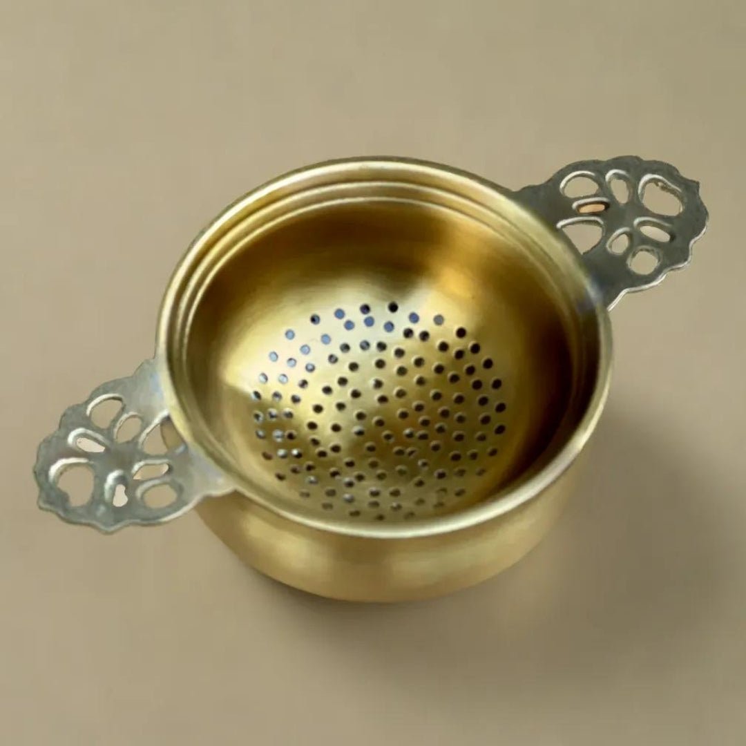 Handcrafted pure brass storage jar with traditional etching, ideal for kitchen storage, adding timeless Indian elegance.