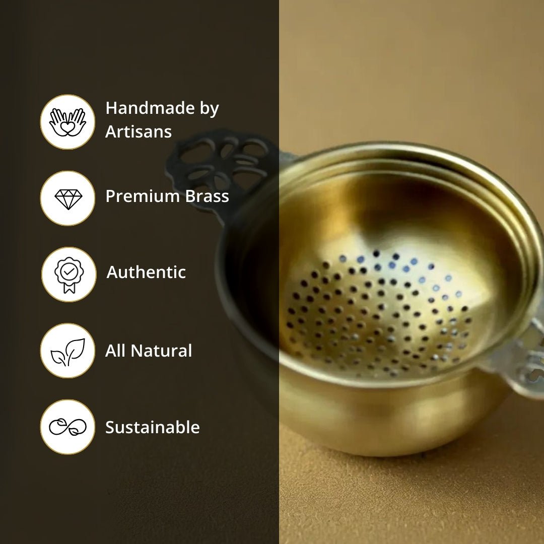 Handcrafted pure brass storage jar with traditional etching, ideal for kitchen storage, adding timeless Indian elegance.