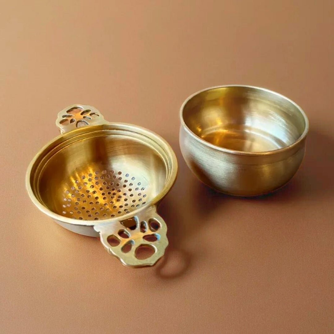 Handcrafted pure brass storage jar with traditional etching, ideal for kitchen storage, adding timeless Indian elegance.