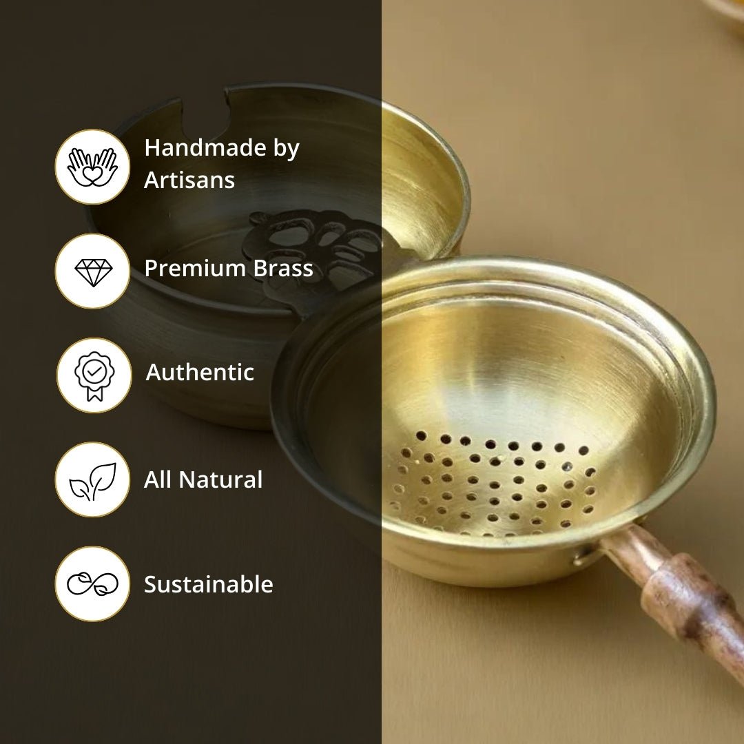 Handcrafted pure brass storage jar with traditional etching, ideal for kitchen storage, adding timeless Indian elegance.