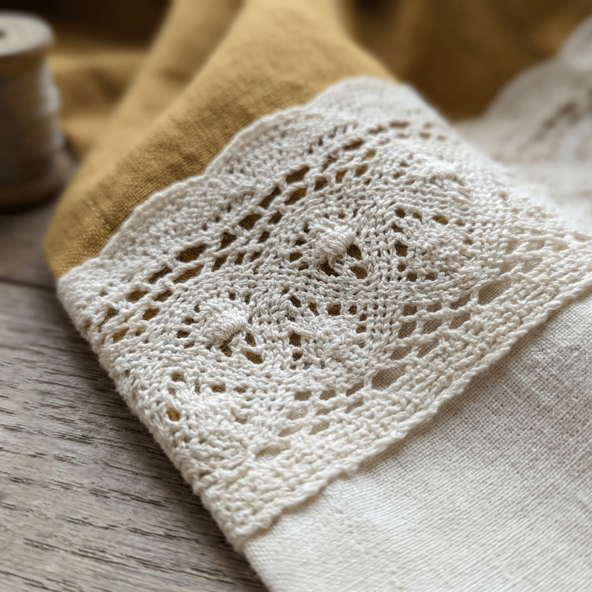 Pure Cotton Door Curtain in Mustard & Off White available in set of 1 and 2