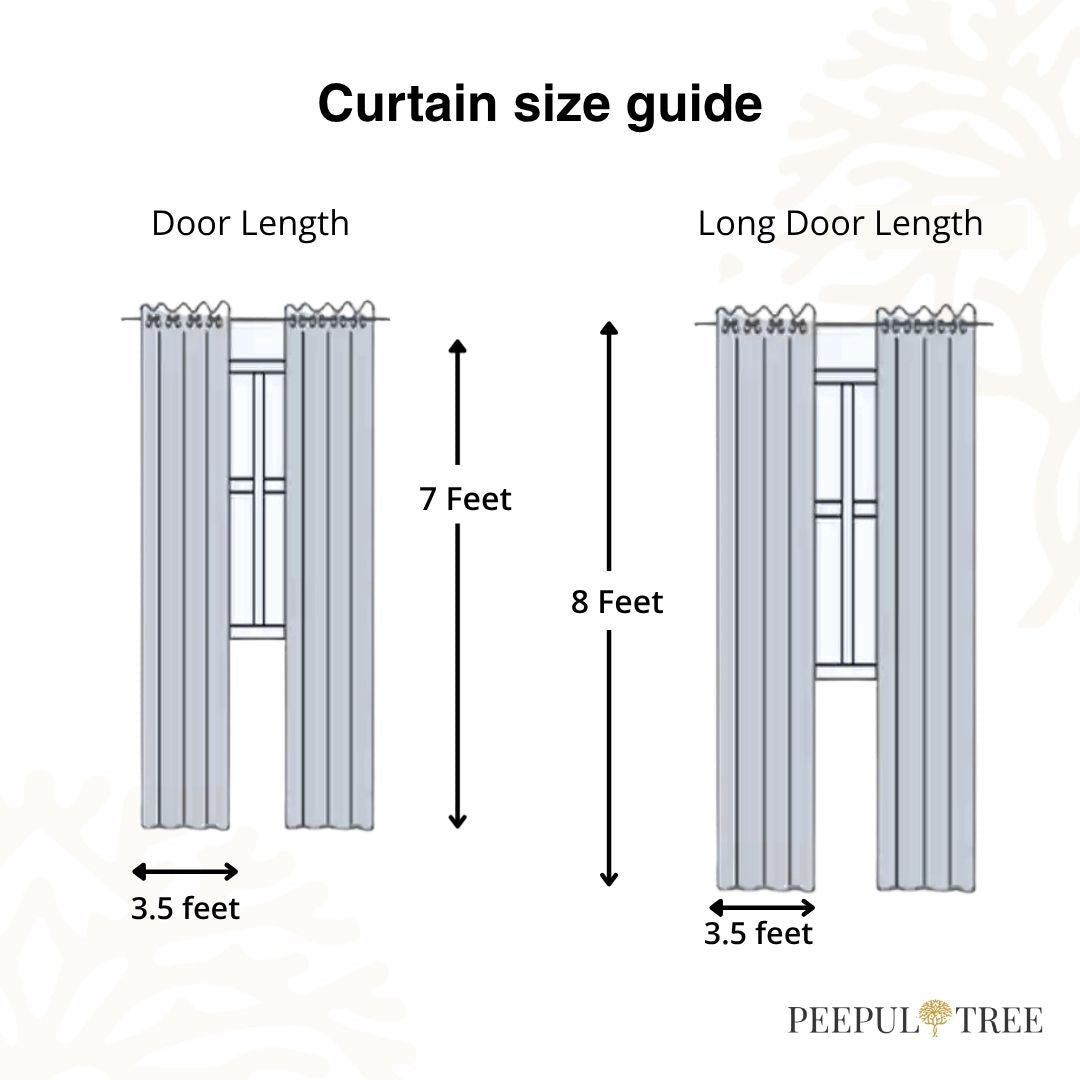 Pure Cotton Sheer Curtains Dusty Pink & Green | Peepul Tree | 7ft and 8ft | Set of 4 curtain | Best curtains for living room
