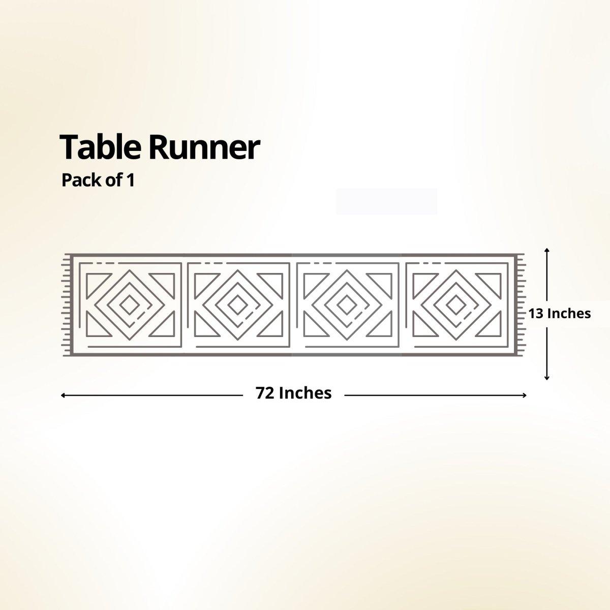 Blockprinted Cotton Dining Table Runner in Red & Black | 6 Seater