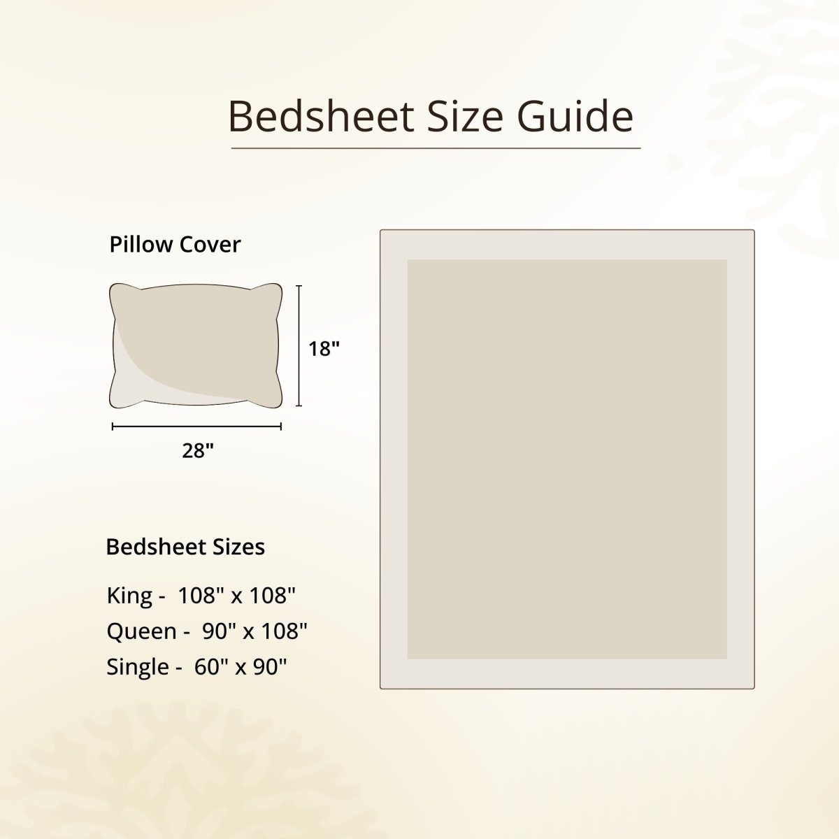 Fern Green & Off White Pure Cotton Textured Bedsheet | Queen and King Size | Handprinted