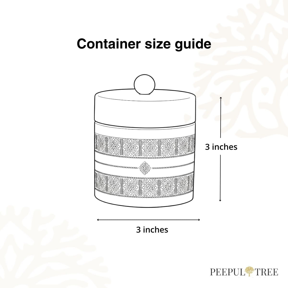 Kitchen Jar for Tea, Sugar or other storage made with Pure Brass in a Kanjeevaram design theme