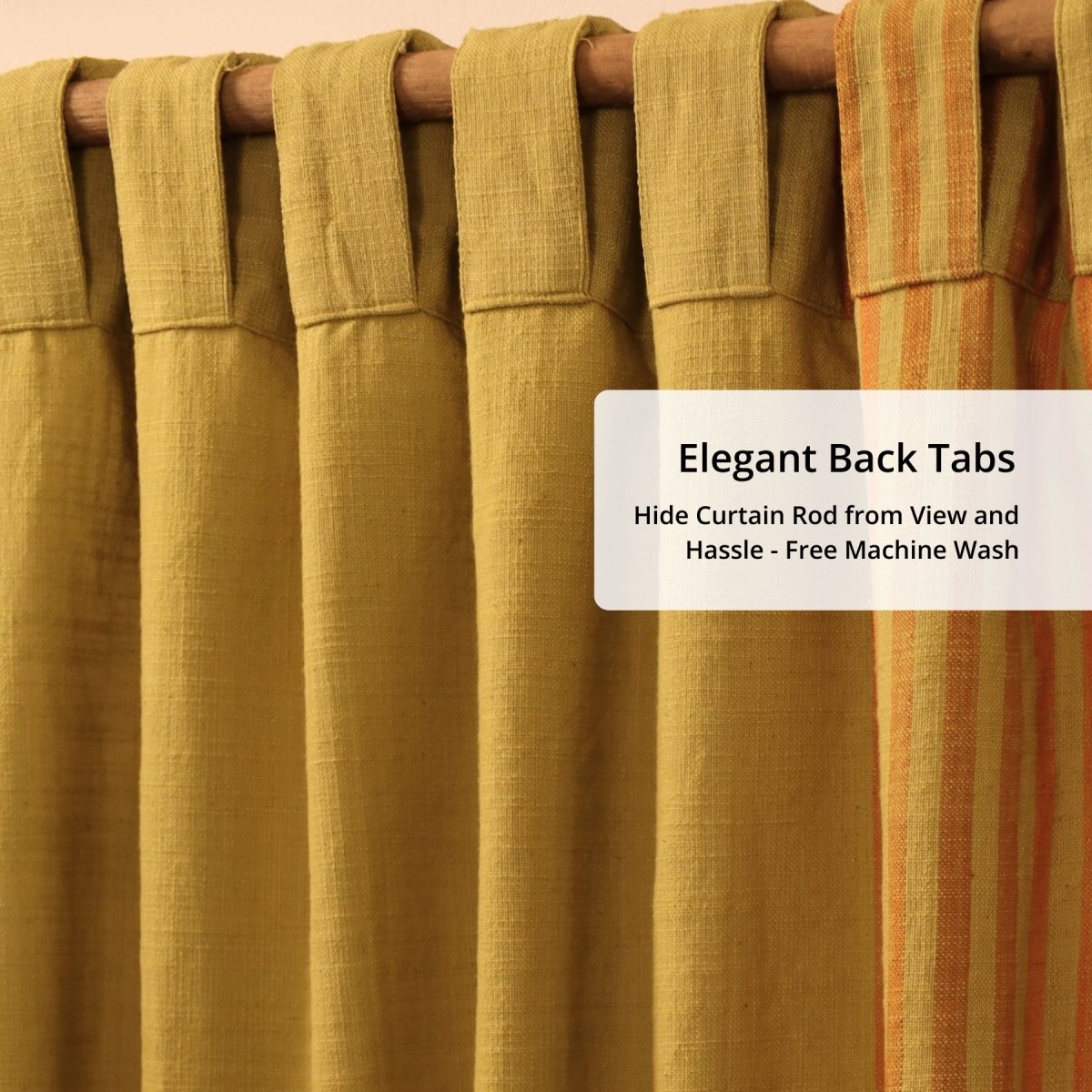 Pure Cotton Semi Blackout Curtains in Green colour with 60% light blocking | Best curtains for living room