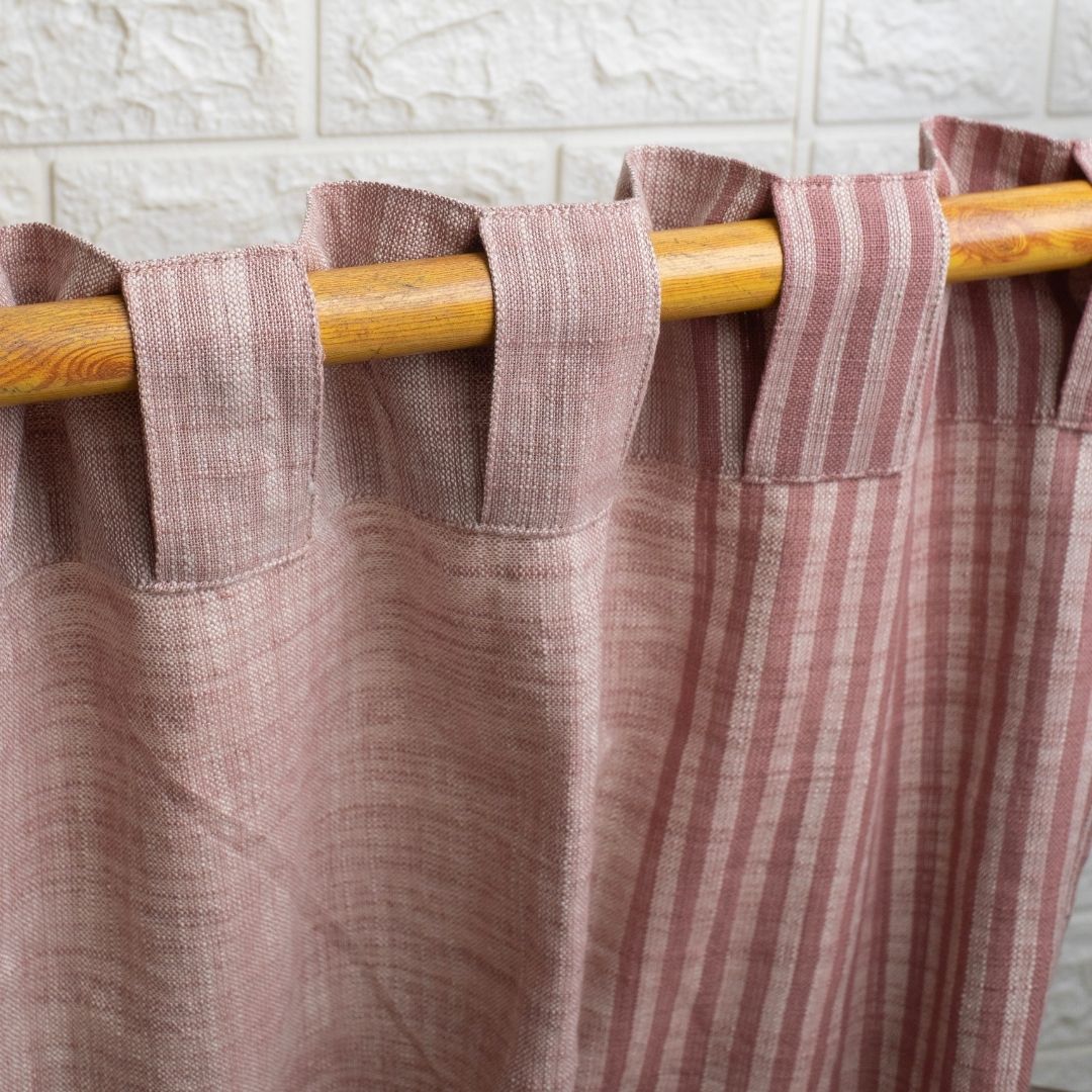 Pure Cotton Semi Blackout Curtains in Dusty pink with 60% light blocking | Best curtains for living room
