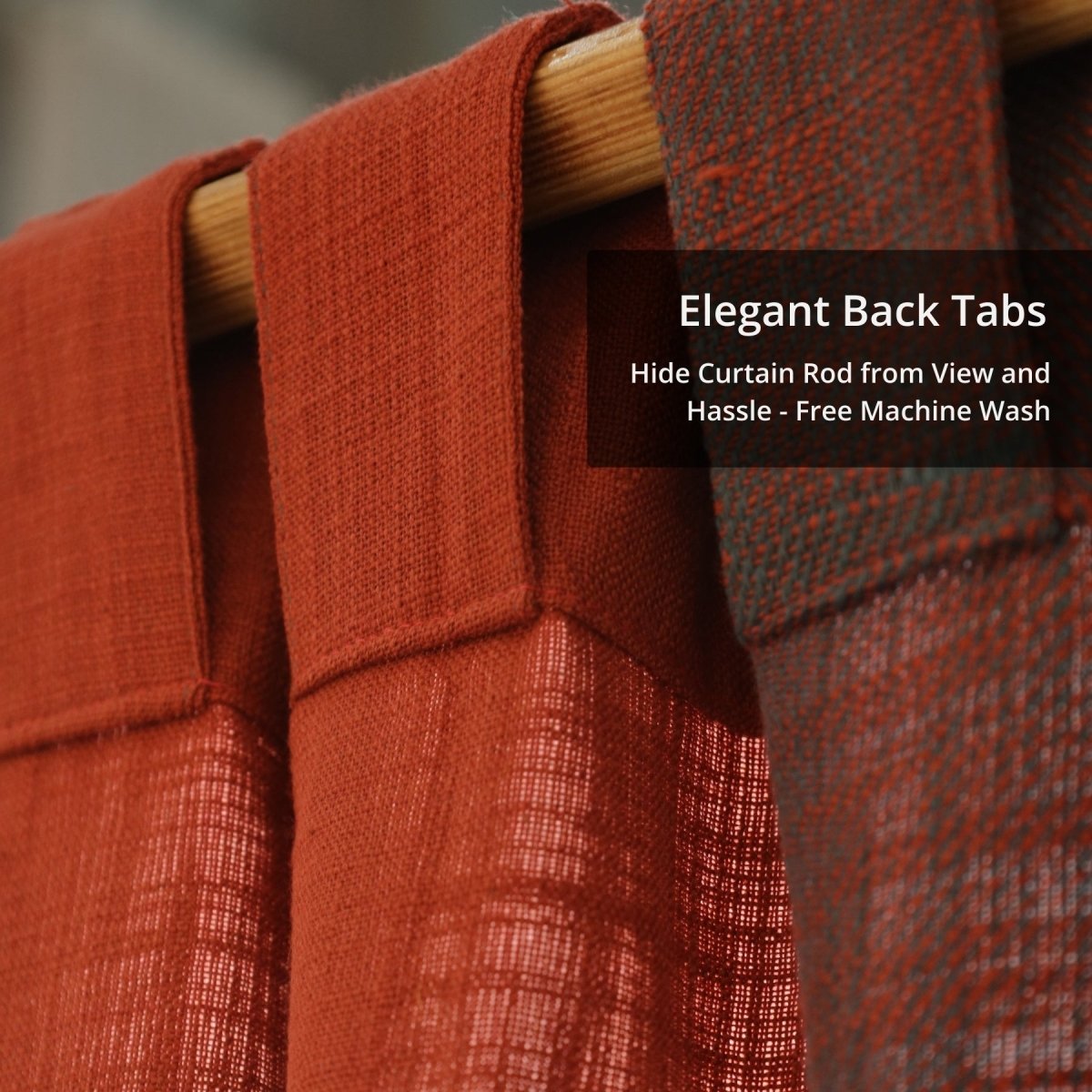Pure Cotton solid Curtains set in bright red Colours, available in 7ft as pack of 2