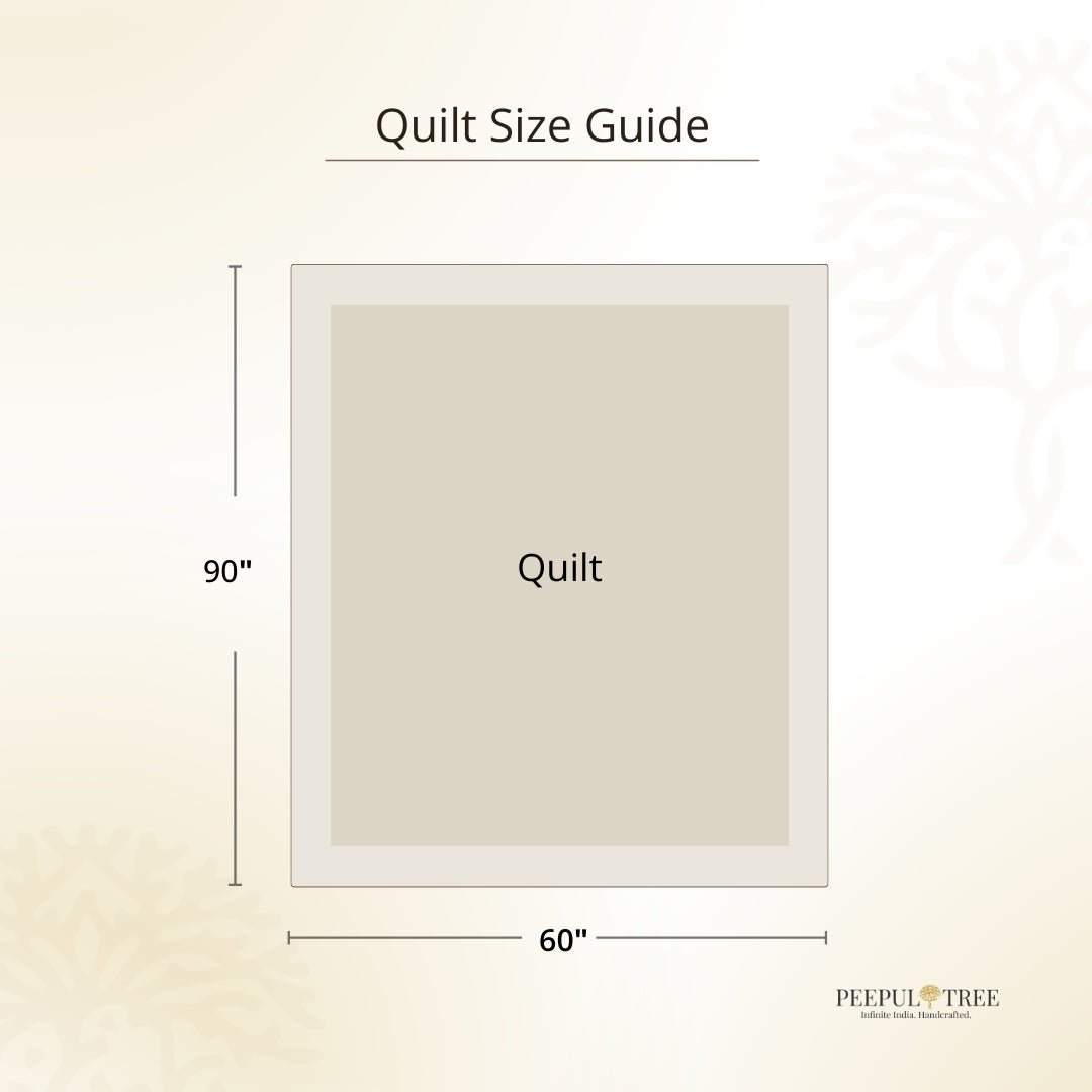 AC Comforter for Single Bed in 100% Cotton Mulmul Handprinted in White and Green Mughal Prints| Lightweight Soft and Breathable AC Blanket