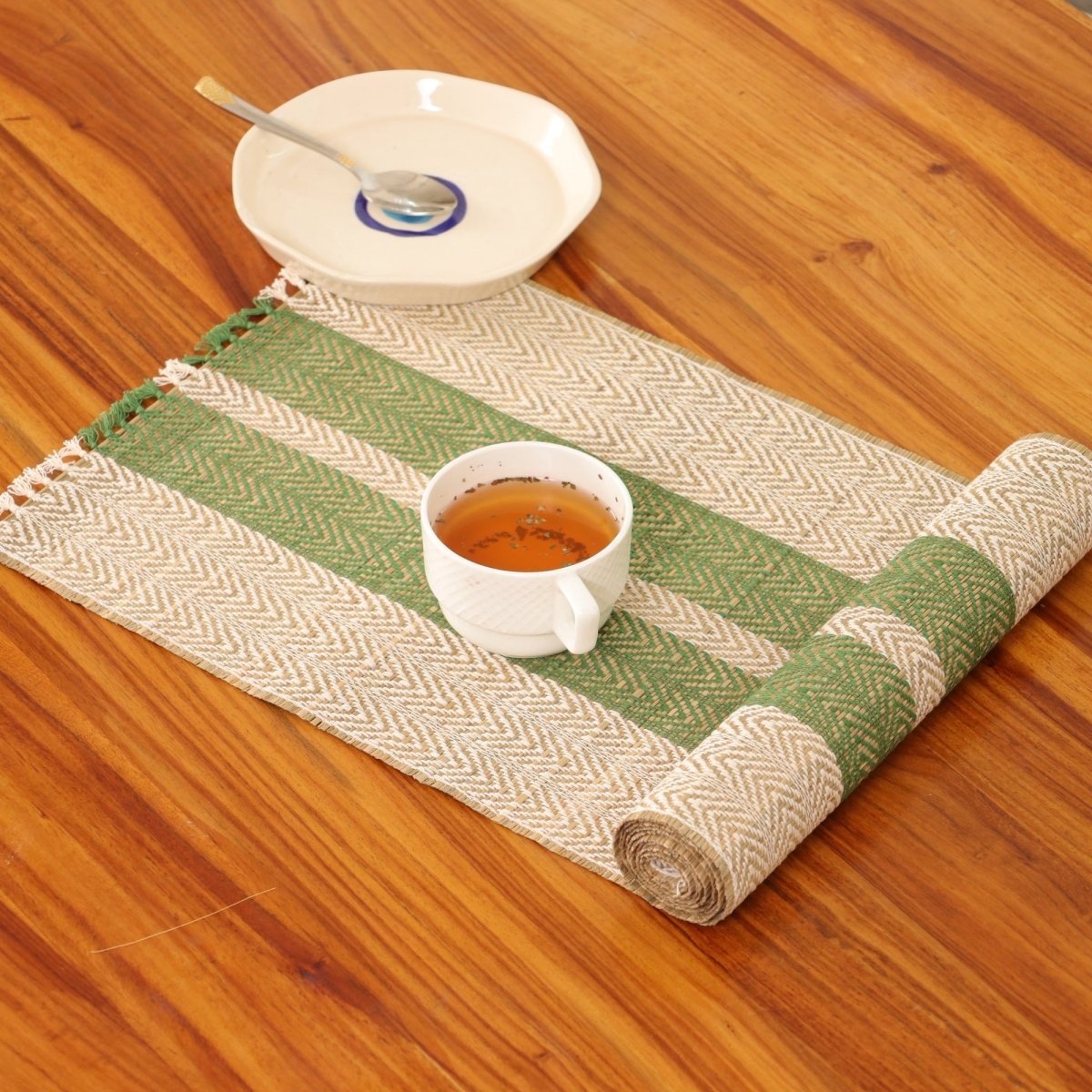 Table Runners Handmade with Grass and Cotton 6 Seater Runner 12 X 72 inches