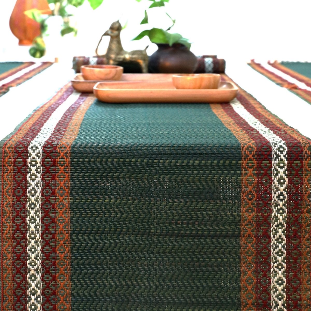 Handmade Dining Table Runner Eco Friendly Tableware Sustainably Handwoven from Natural Grass