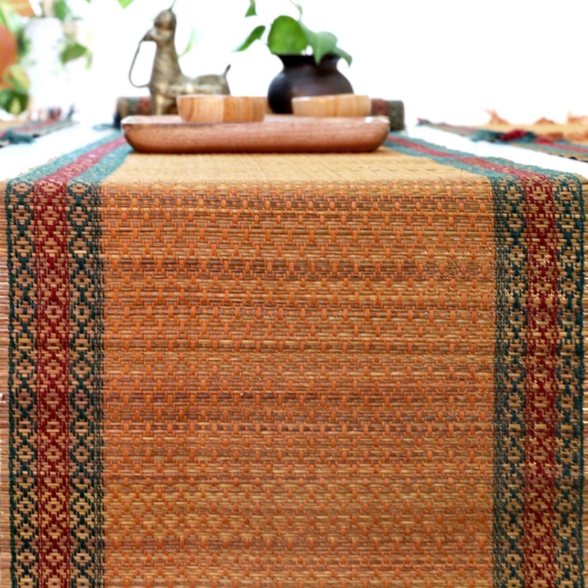 Handmade Dining Table Runner Eco Friendly Tableware Sustainably Handwoven from Natural Grass