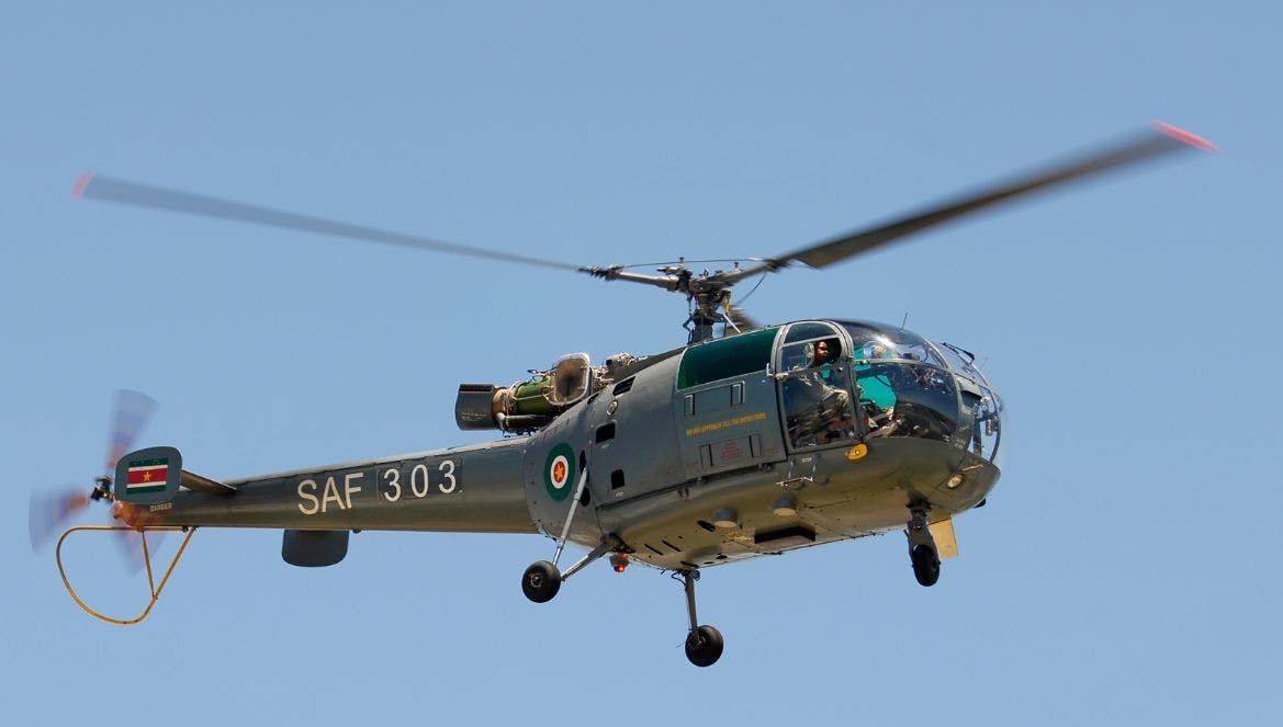 Surinam Air Force HAL Chetak helicopter SAF303
