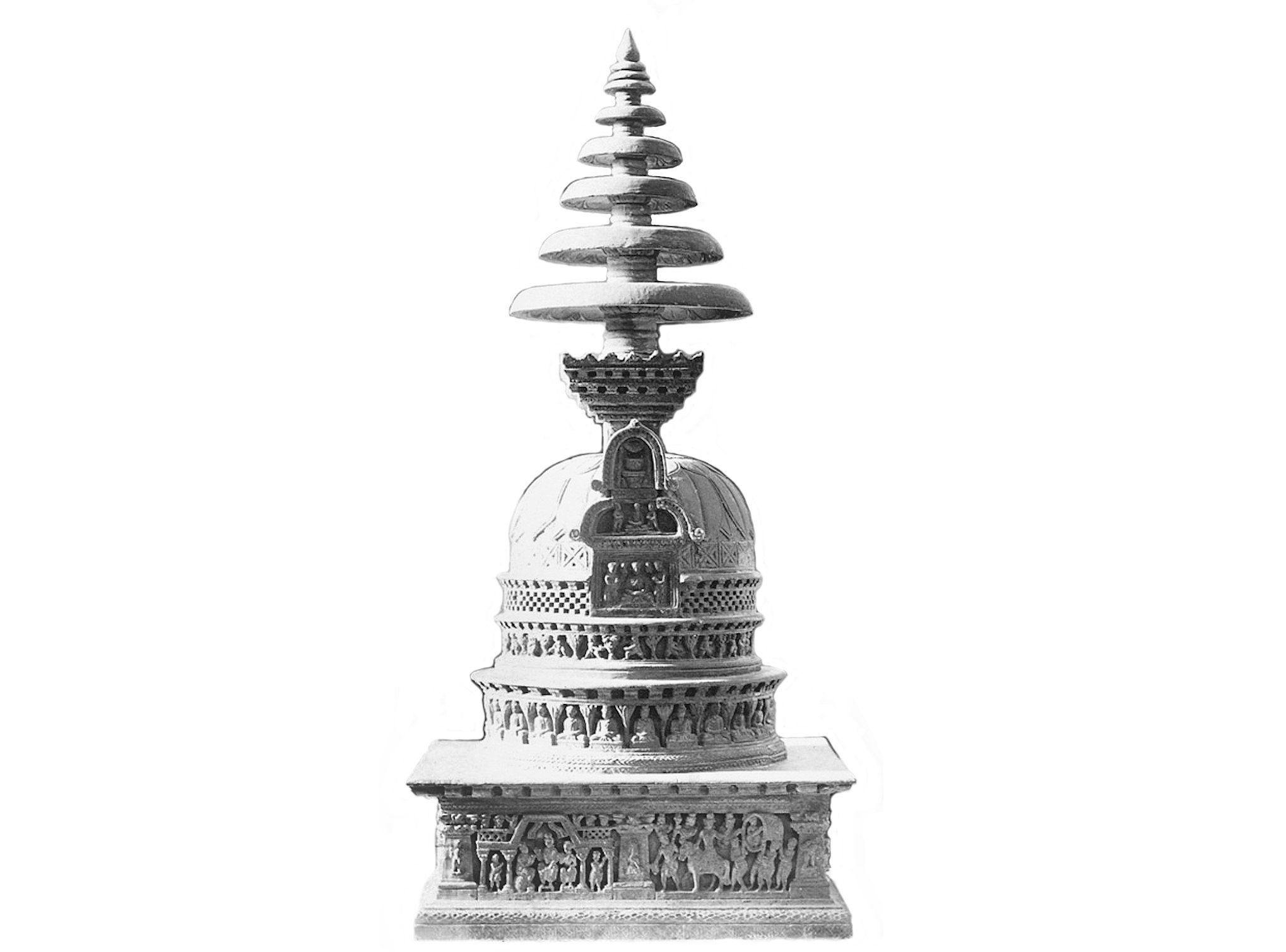 Probable initial appearance of Kanishka’s stupa at the site of Loriyan Tangai in Gandhara, 2nd century CE
