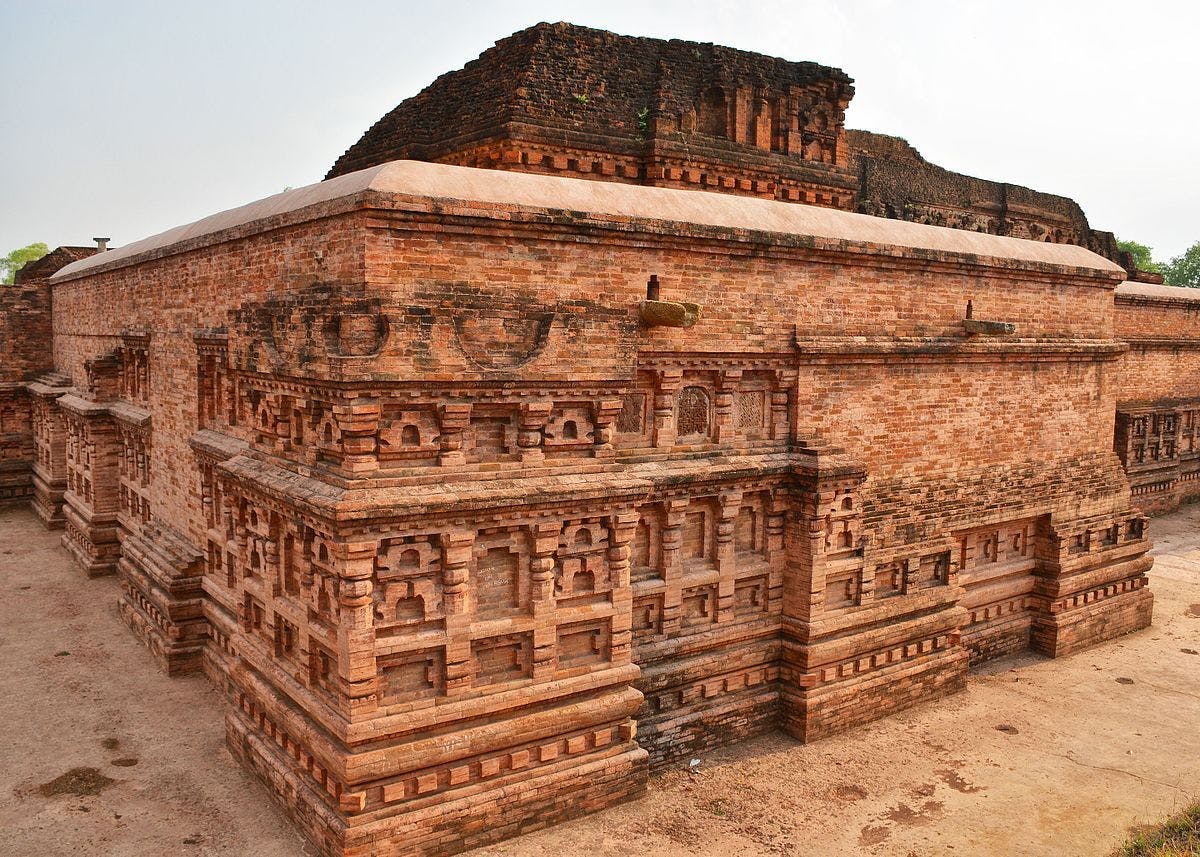Remains of a temple at Nalanda