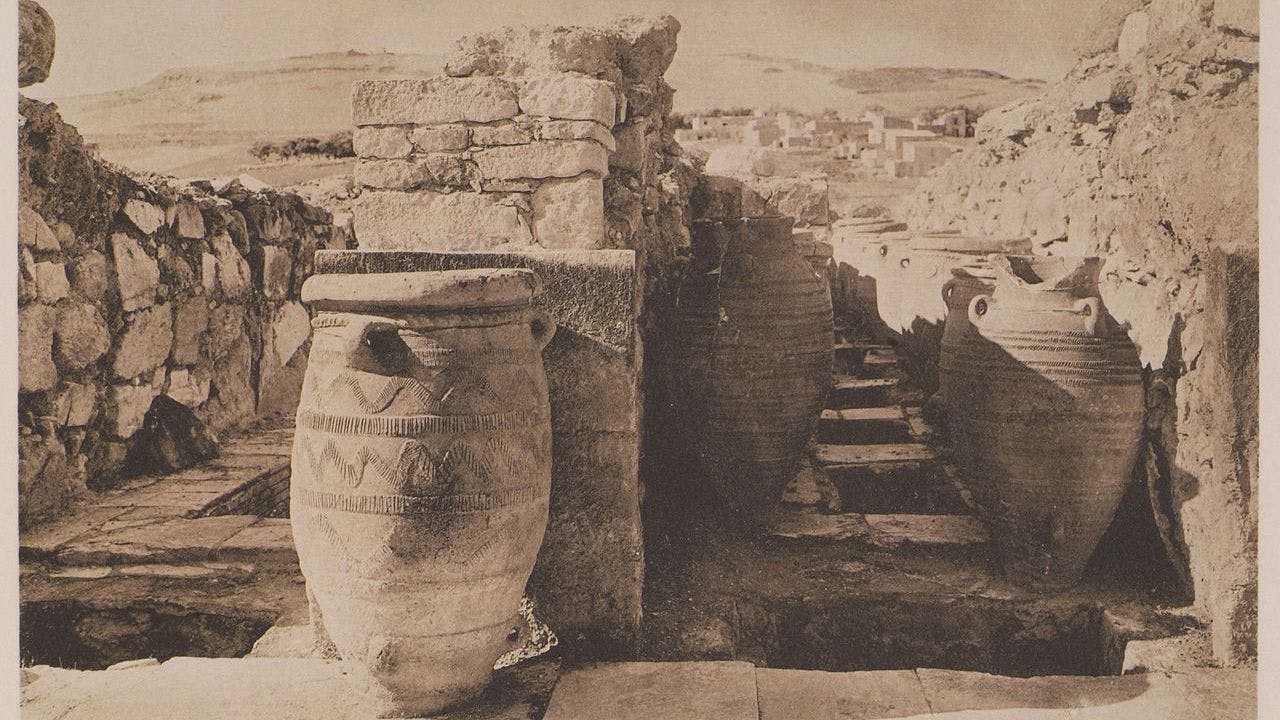 Excavation at Knossos on Crete