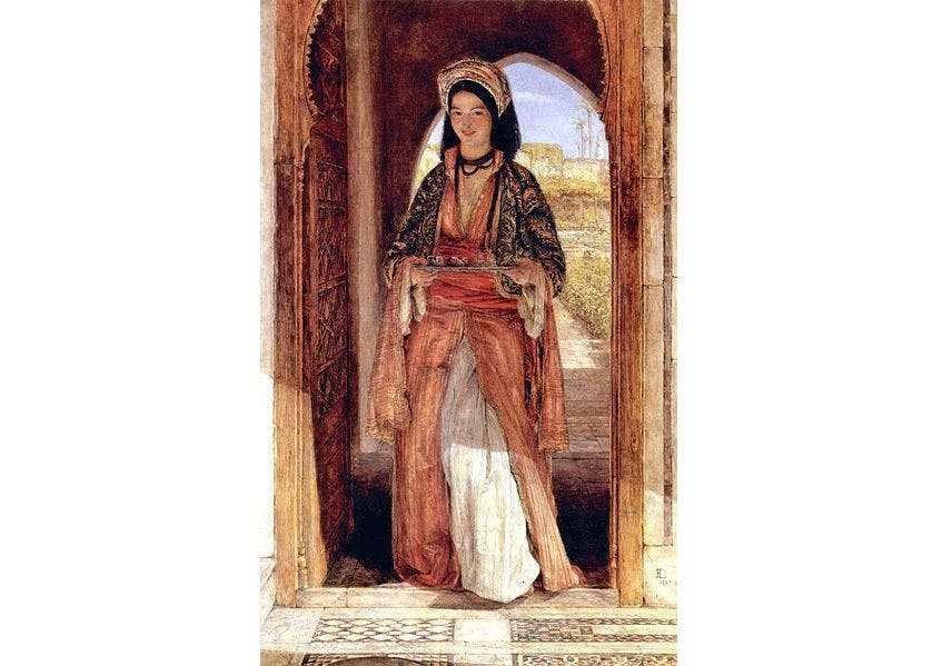 The Coffee Bearer by John Frederick Lewis (1857), Ottoman quarters in Cairo, Egypt