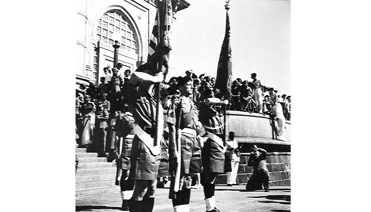 The Somerset Light Infantry, the last British troops to leave India, Bombay, 1948