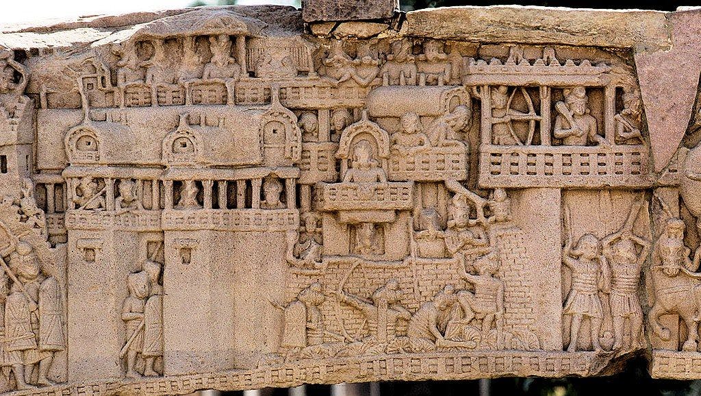 City of Kushinagar in the 5th century BCE according to a 1st-century BCE frieze in Sanchi Stupa