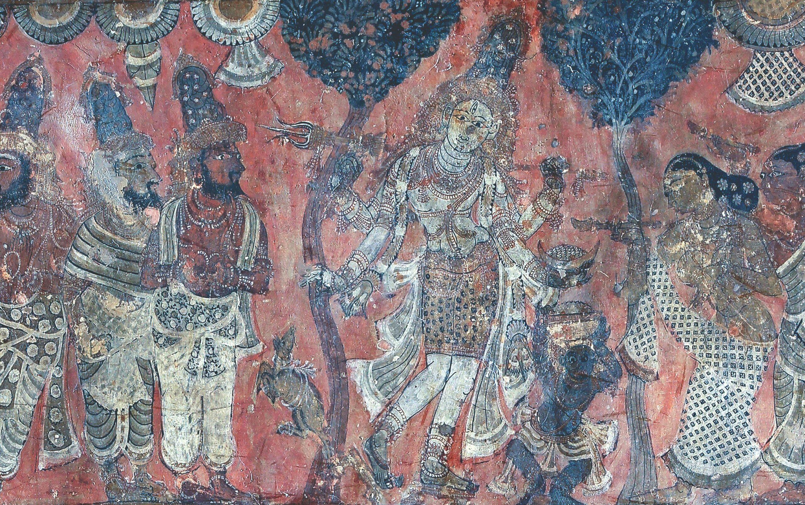 Panel B1, Scene 5, detail of 'Aspects of Shiva- Bhikshatanamurti' 
