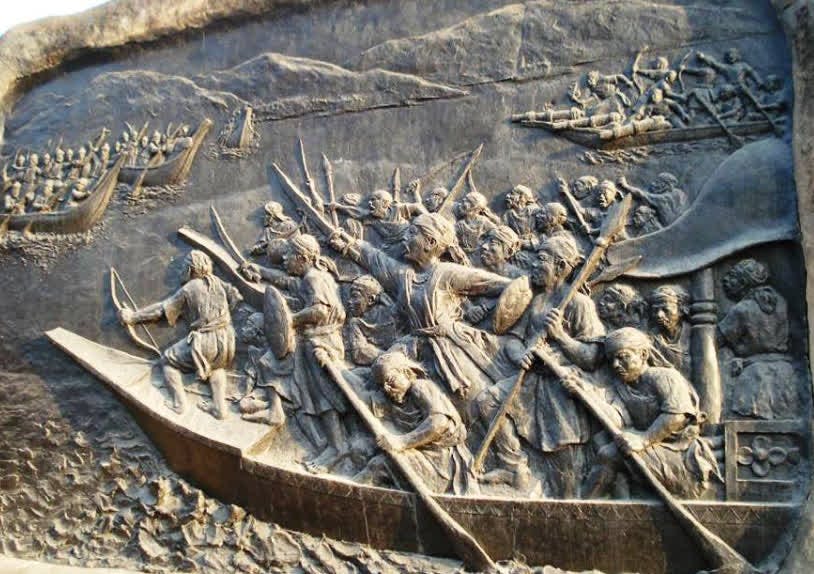 A depiction of the Battle of Saraighat