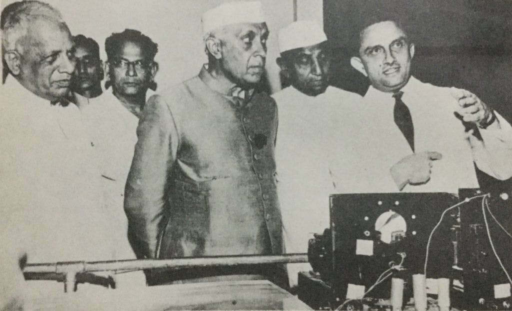Vikram Sarabhai with Jawaharlal Nehru