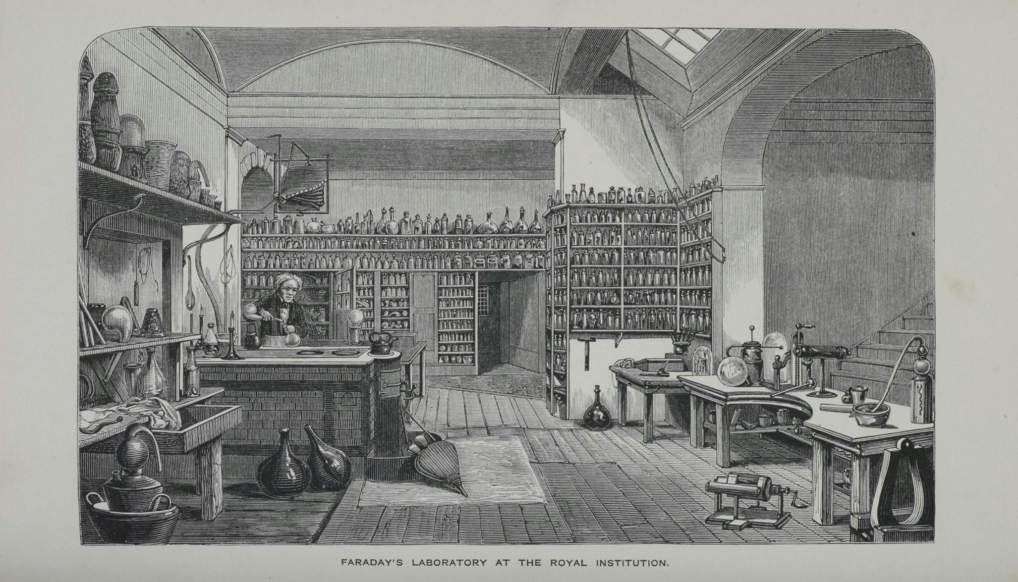 Michael Faraday in his Laboratory