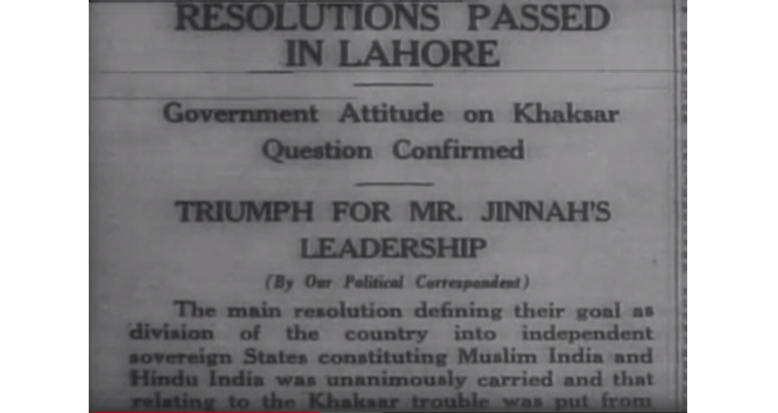 The Lahore Resolution
