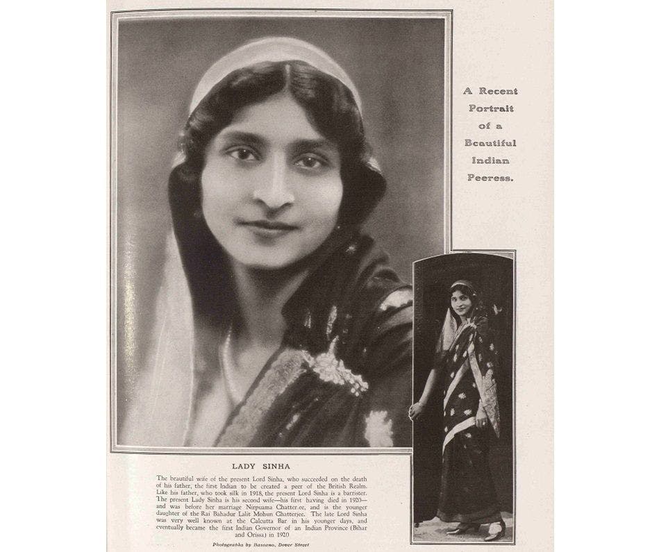 Nirupama Chatterjee Second Wife of Arun Kumar Sinha (The Tatler 1928)