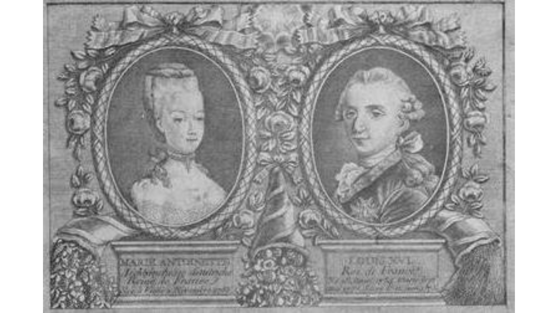 Portrait of Marie Antoinette and Louis XVI
