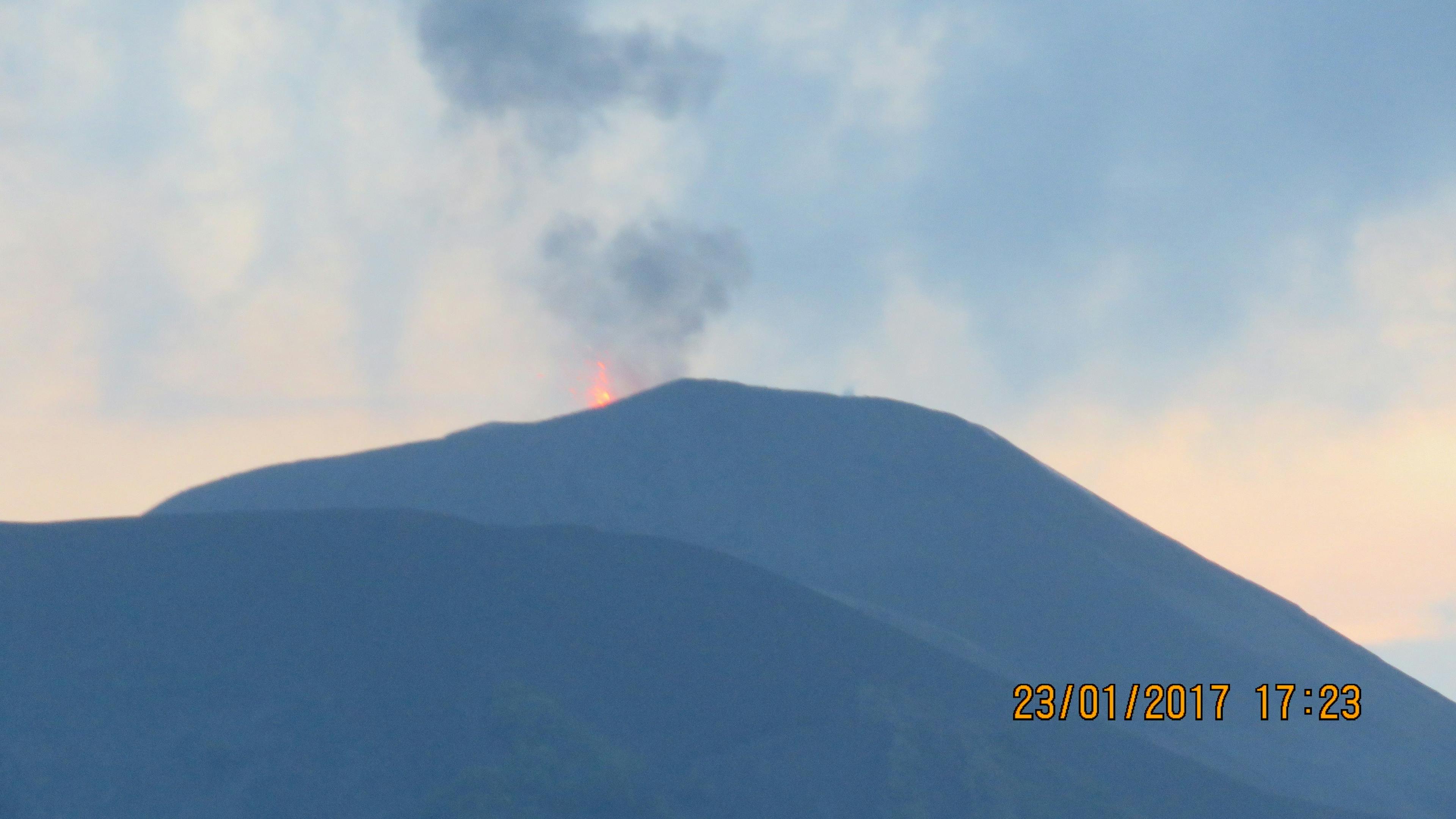 Volcanic eruption of January, 2017