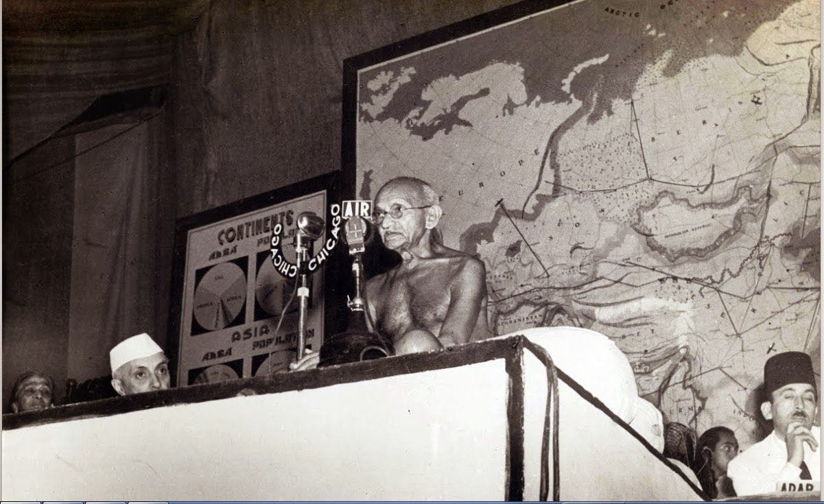 Mahatma Gandhi at the Asian Relations Conference in 1947