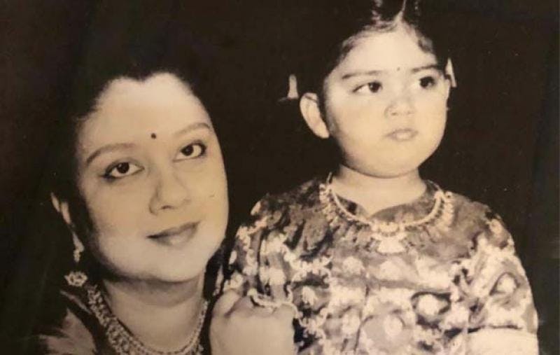 Vijayaraje with her daughter Vasundhara Raje Scindia