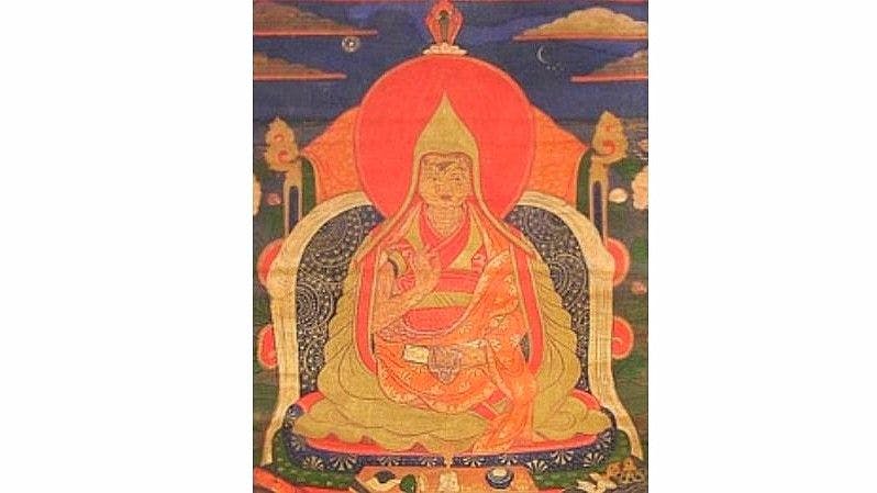 Painting of first Dalai Lama