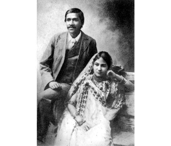 Sri Aurobindo with wife Mrinalini in Nainital, 1901