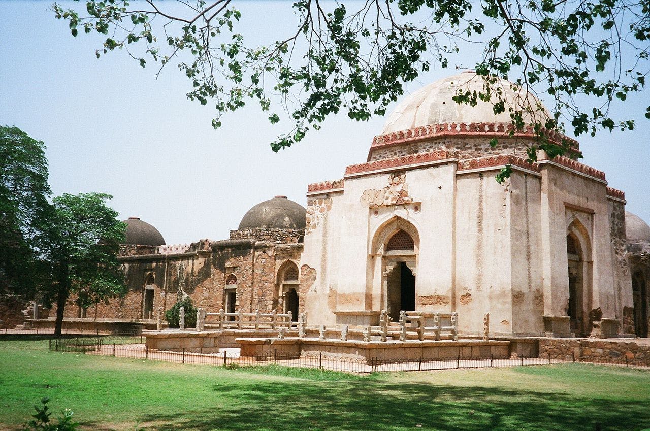 Sultan Feroze Shah Tughlaq’s tomb with adjoining Madrassa, in Hauz Khas Complex, Delhi 