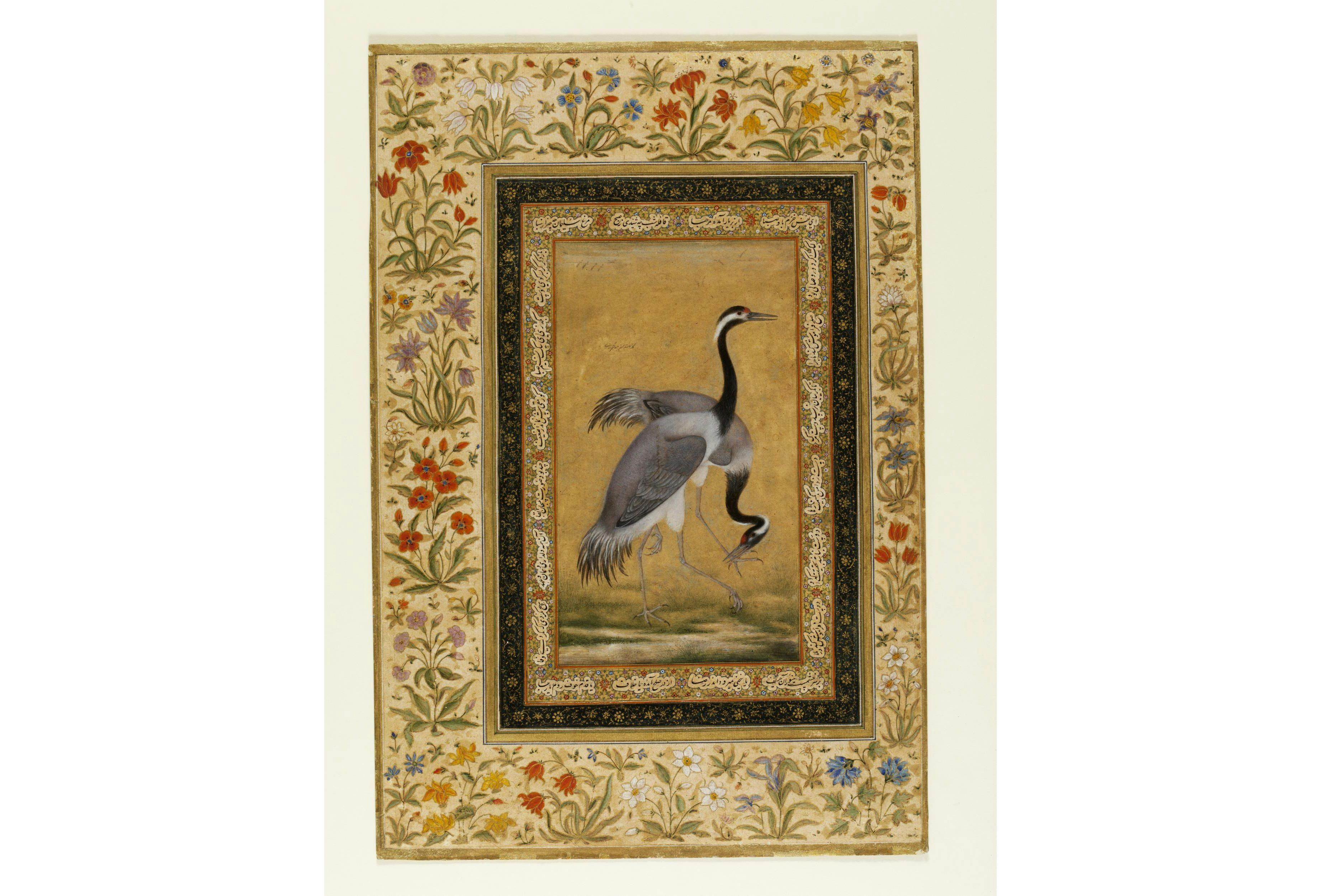 A 19th century copy of Mansoor’s original painting of cranes
