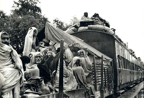 A refugee train on its way to Punjab, Pakistan