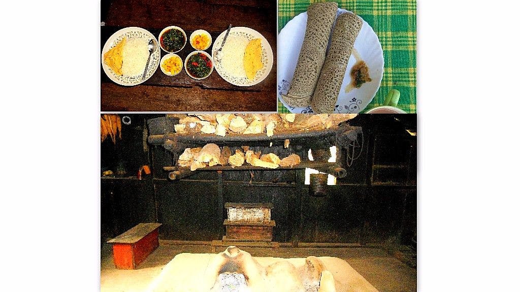Traditional Lepcha food and kitchen