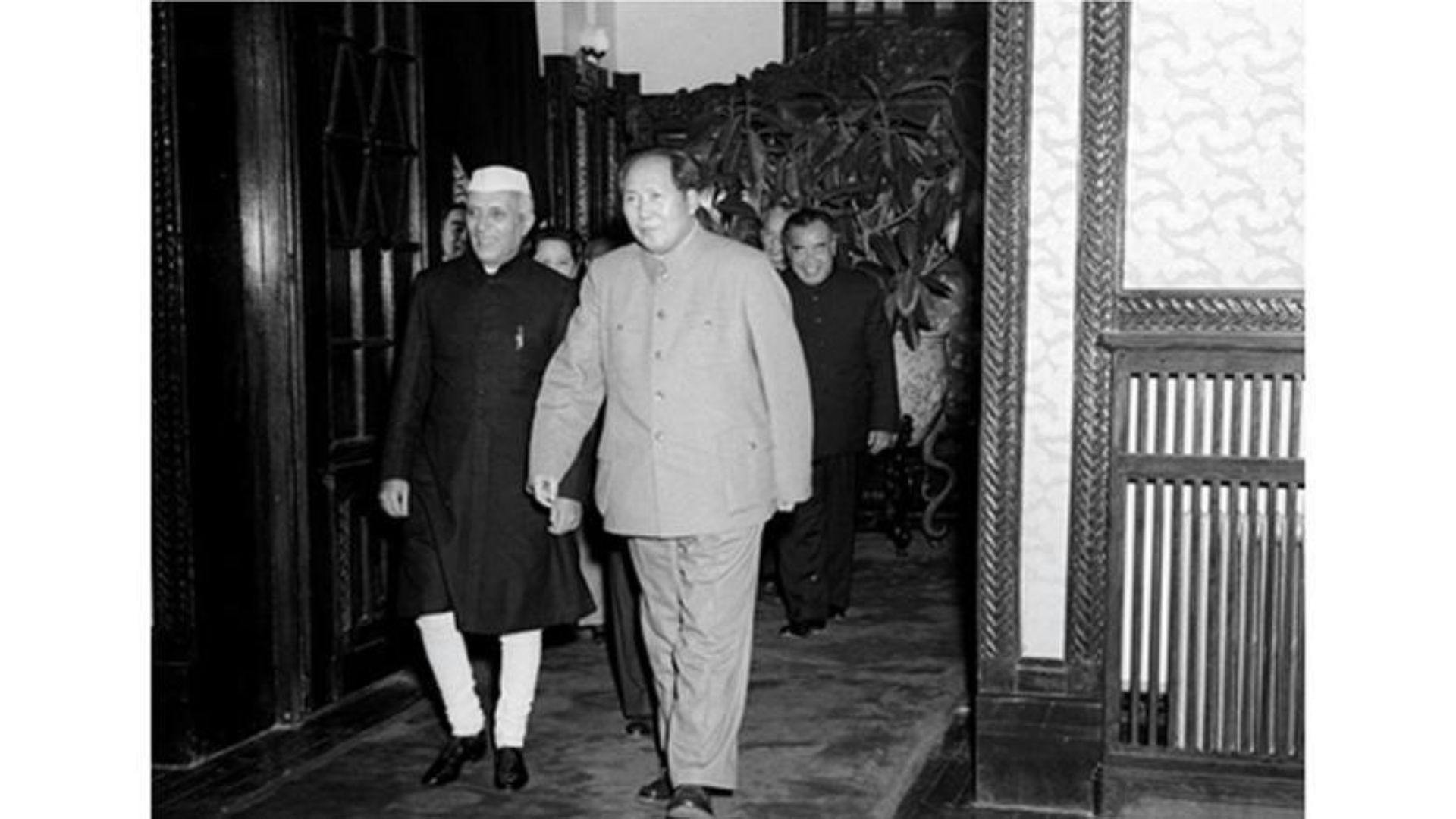 Prime Minister Nehru and Chinese Chairman Mao Zedong in Beijing
