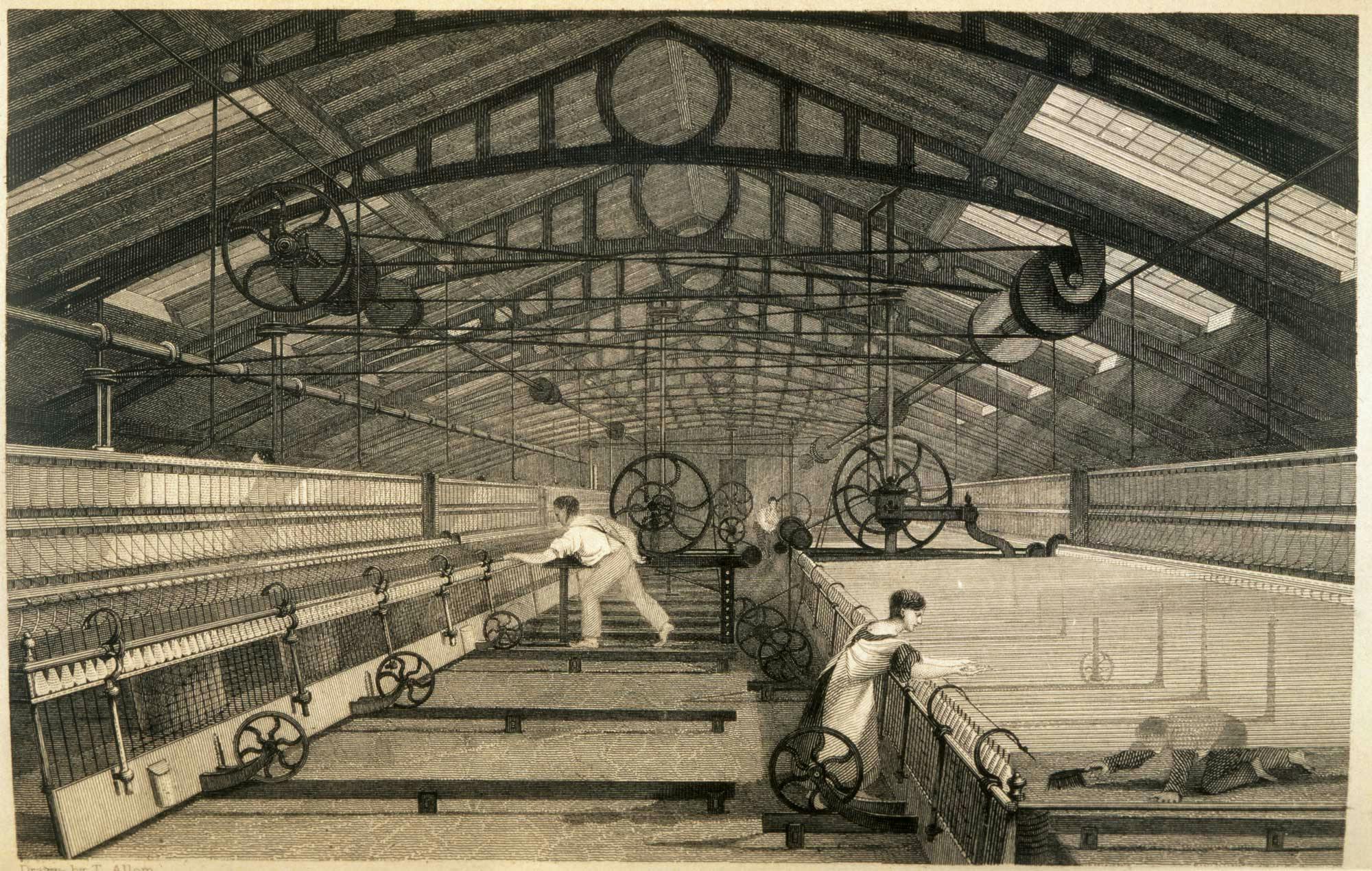 A textile mill in Britain