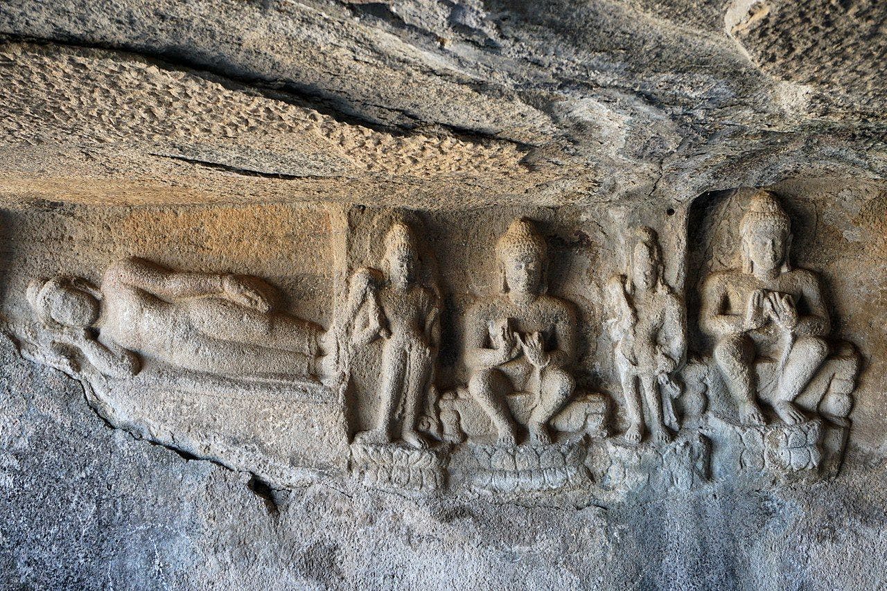 Sculptures inside the cave