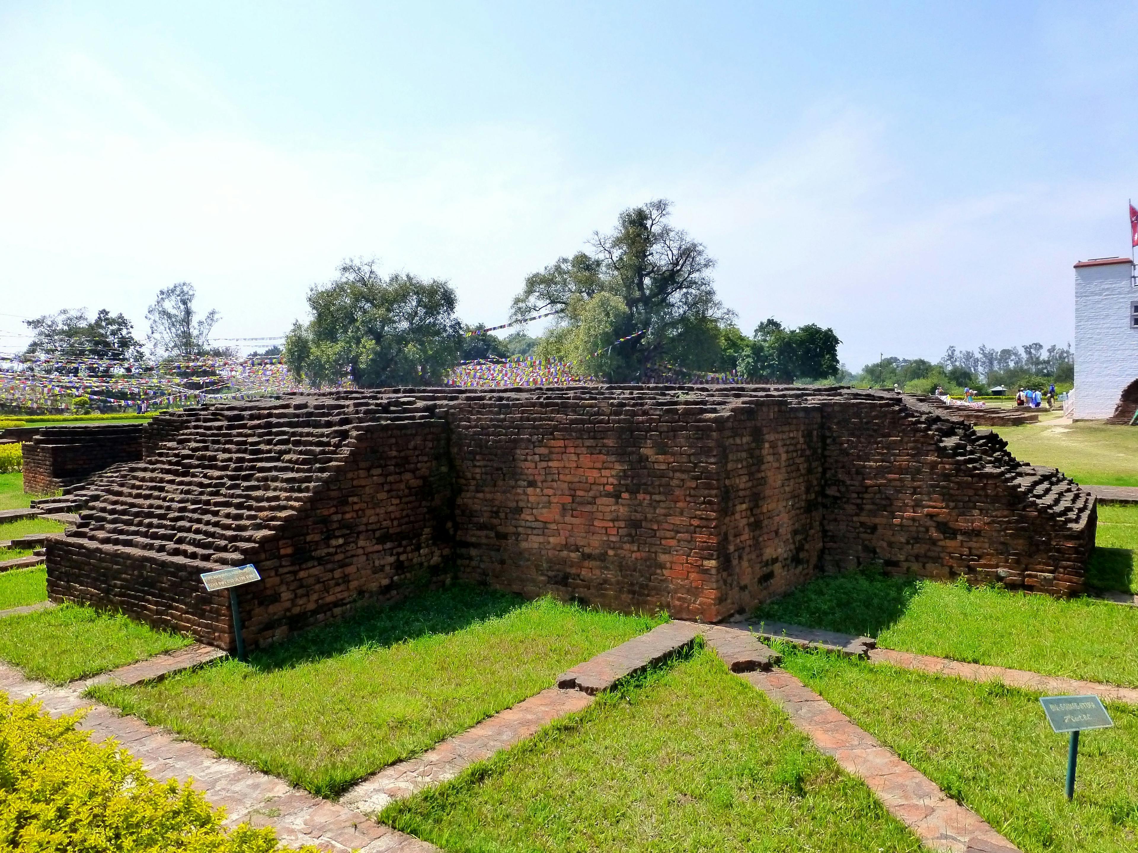 Excavated remains at Lumbini