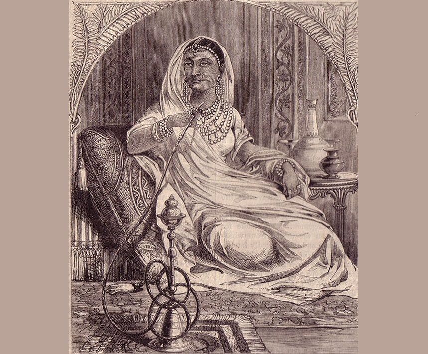 An imaginative sketch of the Rani from a British Journal