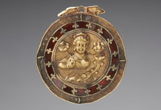 Kushana pendant with Goddess Sri Devi